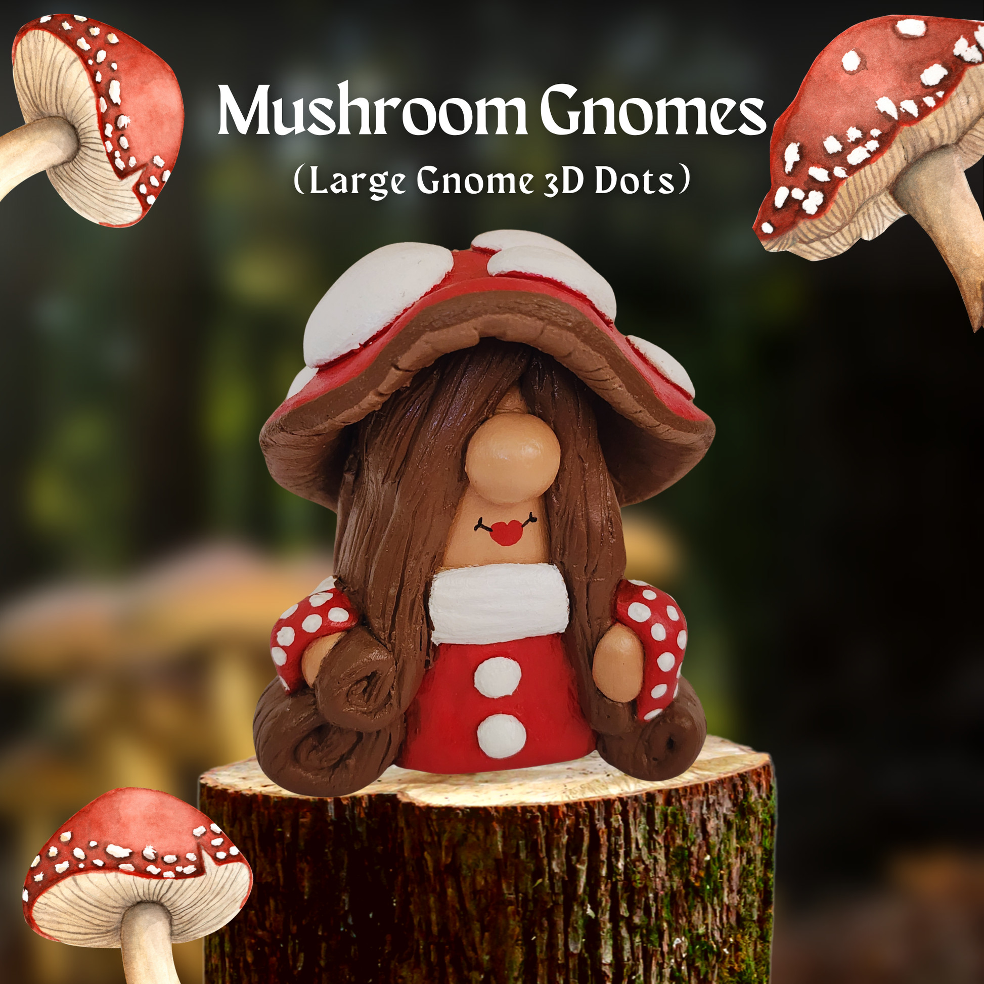 Tilda Toadstool (Large Mushroom Gnome)