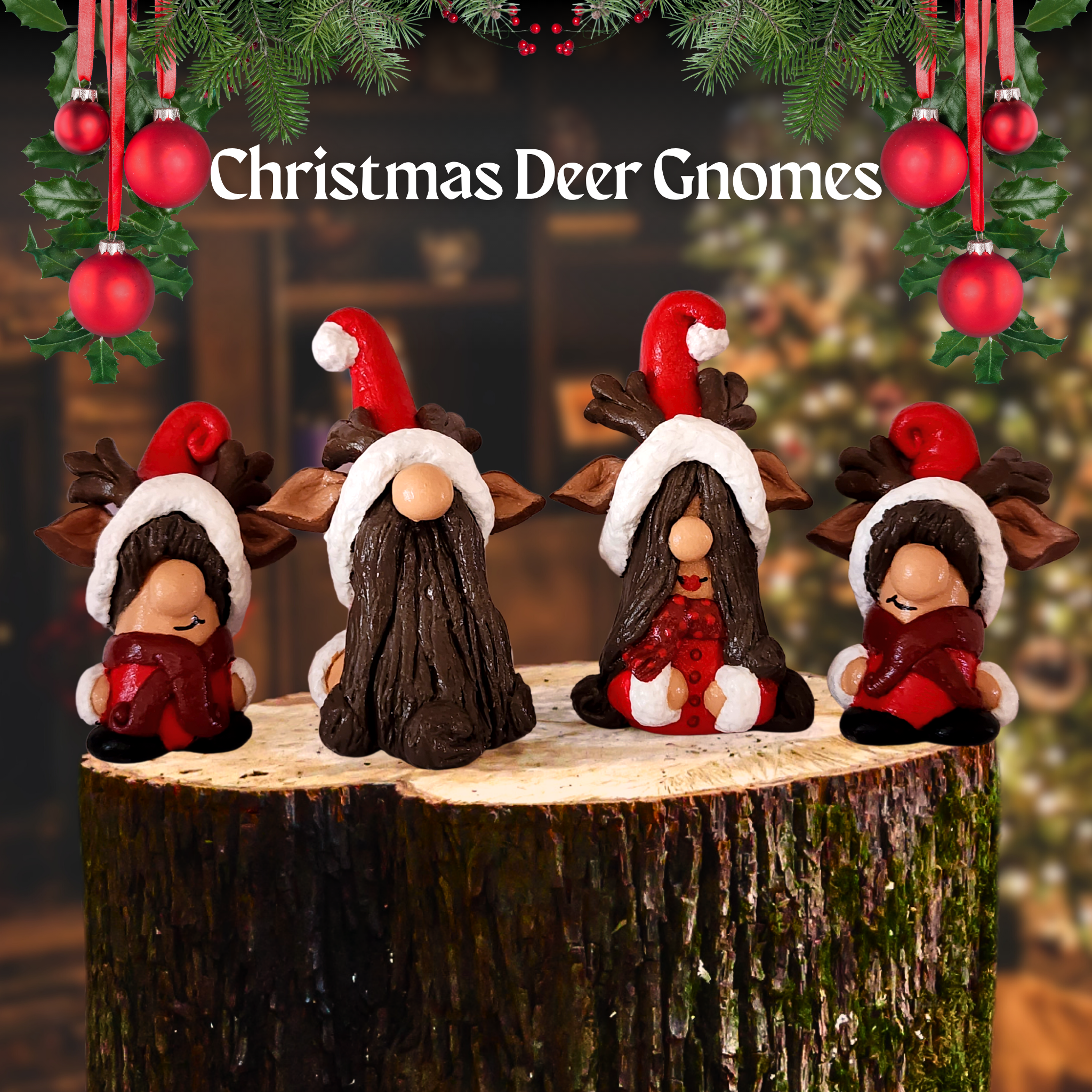 Christmas Deer Gnomes
