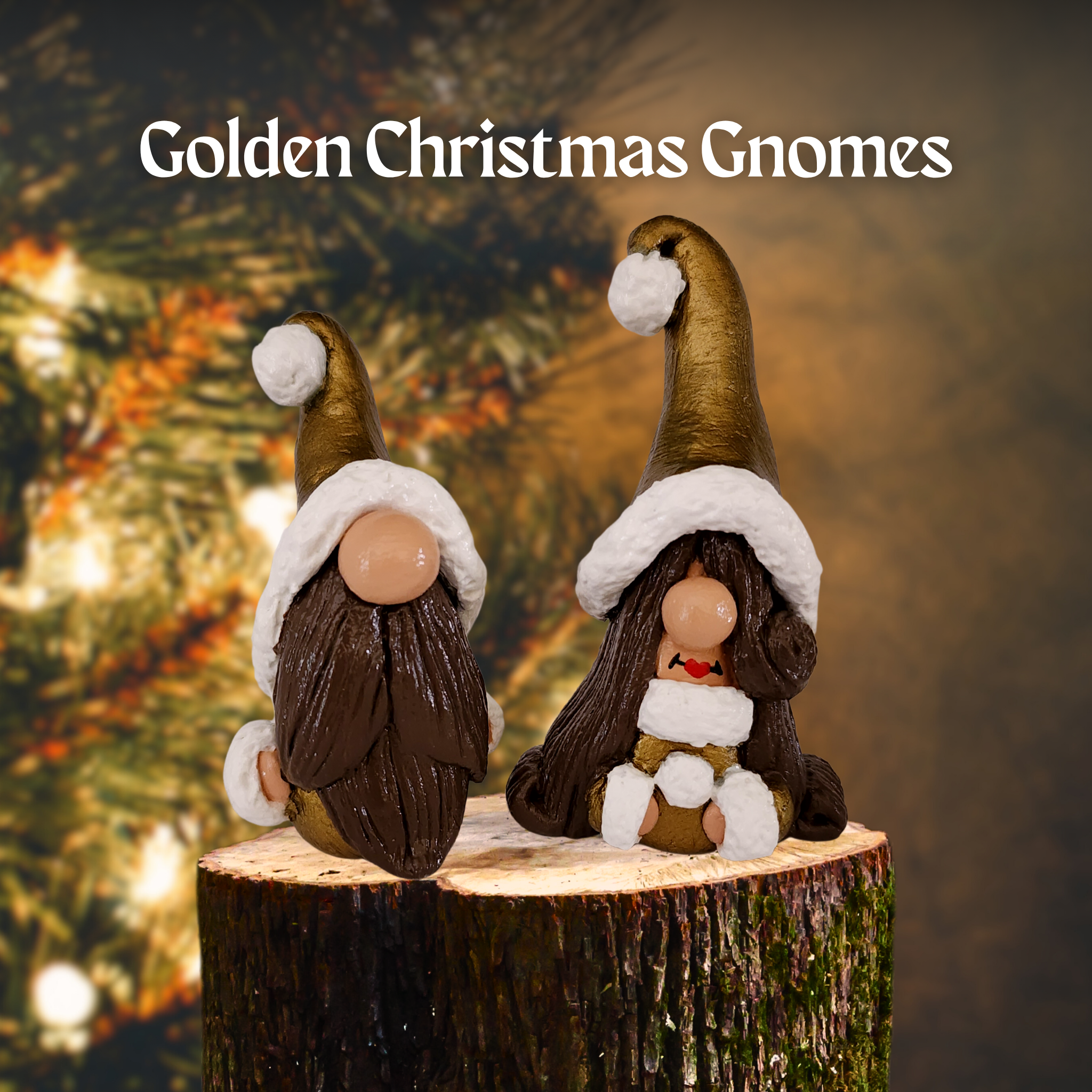 Golden Christmas Gnomes