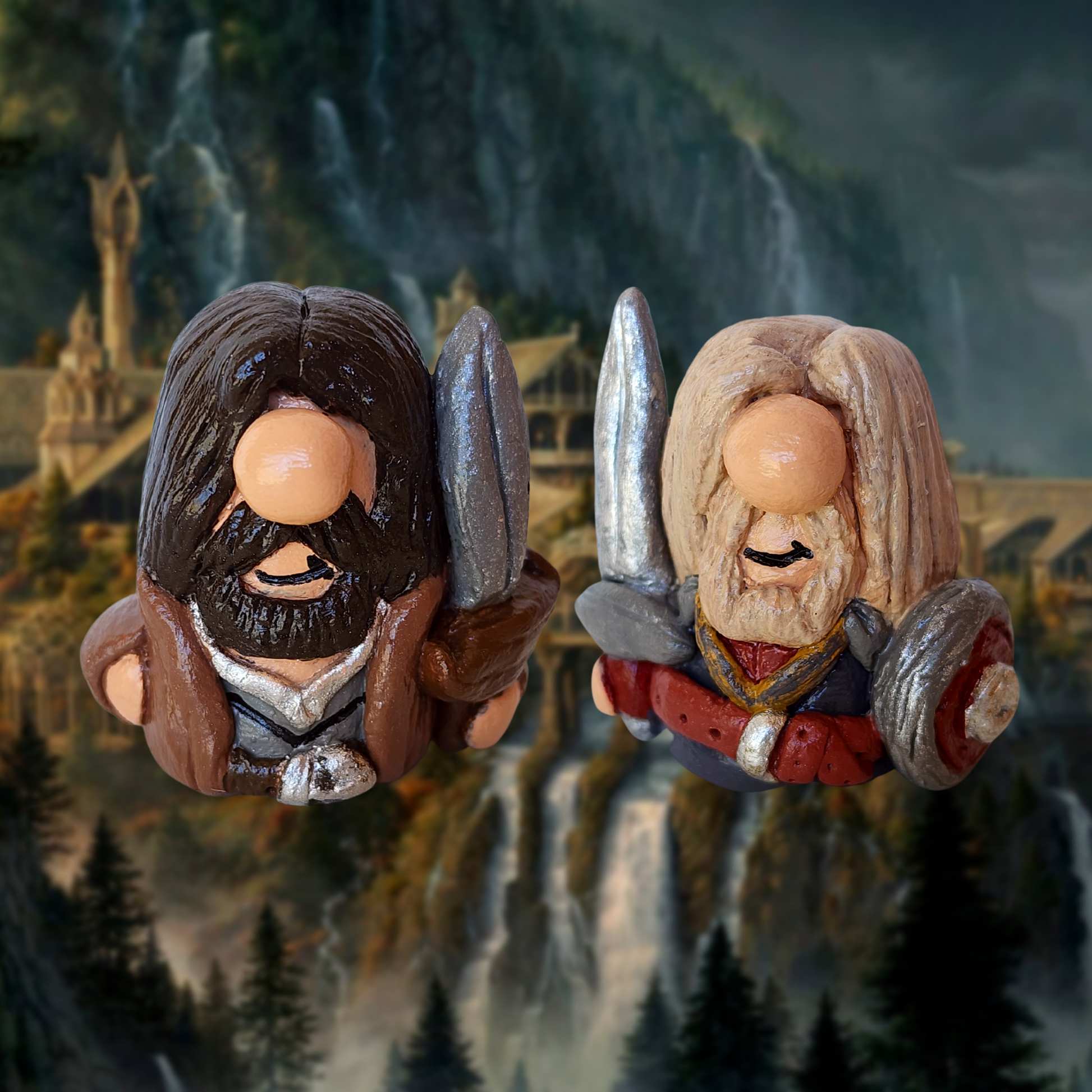 Aragorn & Boromir Gnomes